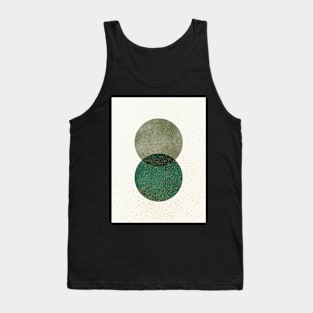 Circle Abstract - Green Texture Tank Top